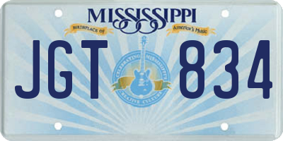 MS license plate JGT834