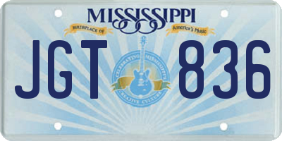 MS license plate JGT836