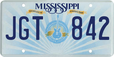 MS license plate JGT842
