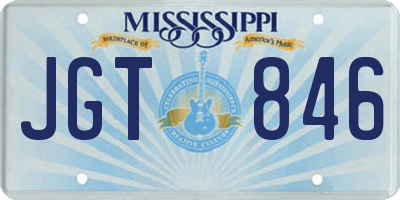 MS license plate JGT846