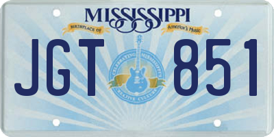 MS license plate JGT851