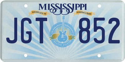 MS license plate JGT852