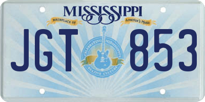 MS license plate JGT853