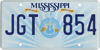 MS license plate JGT854