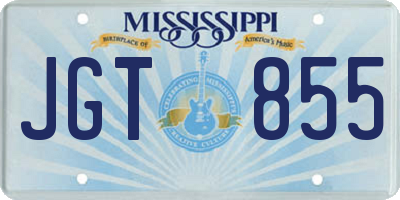 MS license plate JGT855