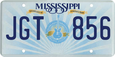 MS license plate JGT856