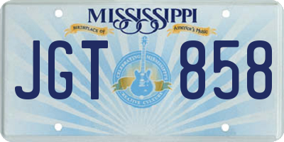 MS license plate JGT858