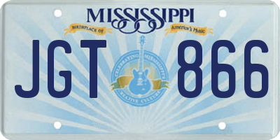 MS license plate JGT866