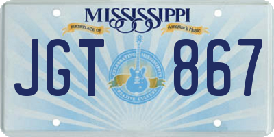 MS license plate JGT867