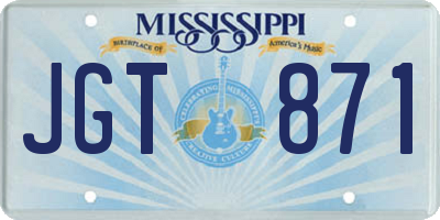 MS license plate JGT871