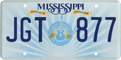 MS license plate JGT877