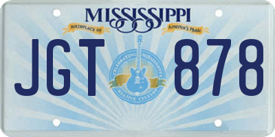 MS license plate JGT878