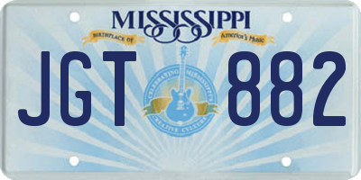 MS license plate JGT882
