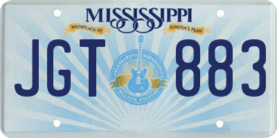 MS license plate JGT883