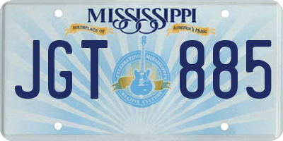 MS license plate JGT885