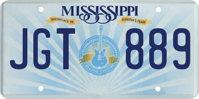 MS license plate JGT889