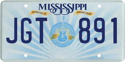 MS license plate JGT891