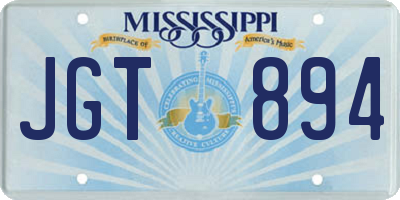 MS license plate JGT894