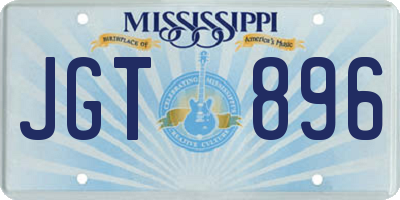 MS license plate JGT896