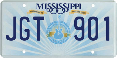 MS license plate JGT901