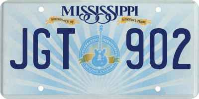 MS license plate JGT902