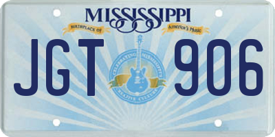 MS license plate JGT906