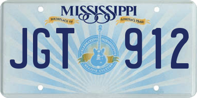 MS license plate JGT912