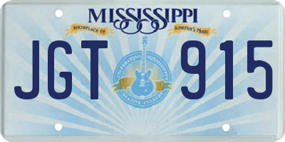 MS license plate JGT915