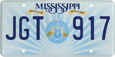 MS license plate JGT917