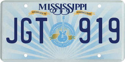 MS license plate JGT919