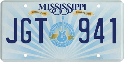 MS license plate JGT941