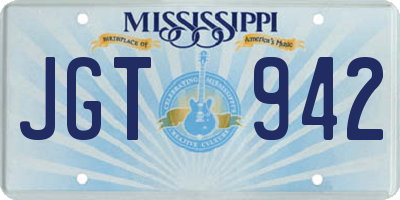 MS license plate JGT942