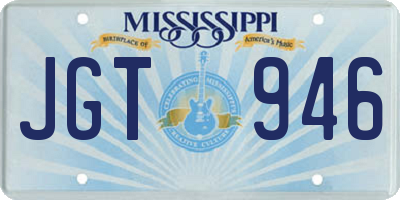 MS license plate JGT946