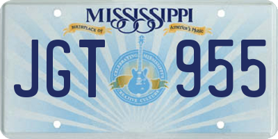 MS license plate JGT955