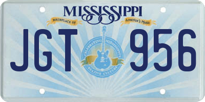 MS license plate JGT956