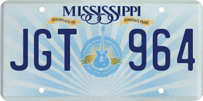 MS license plate JGT964