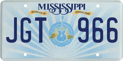 MS license plate JGT966