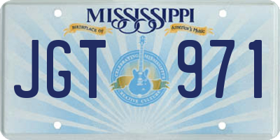 MS license plate JGT971
