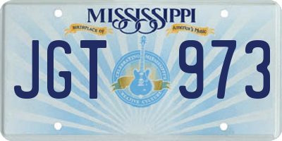 MS license plate JGT973