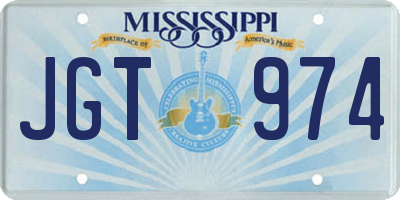 MS license plate JGT974