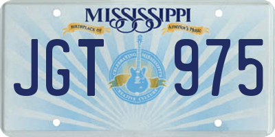 MS license plate JGT975