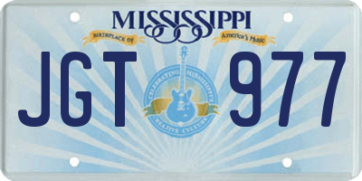 MS license plate JGT977