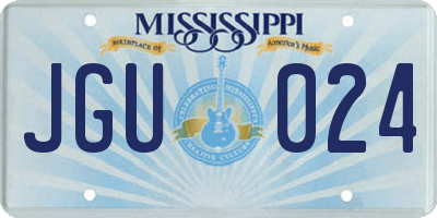 MS license plate JGU024