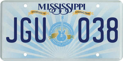 MS license plate JGU038