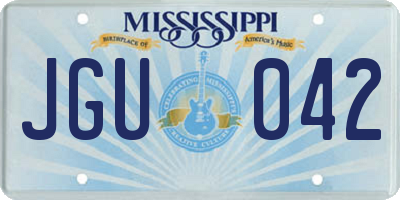 MS license plate JGU042