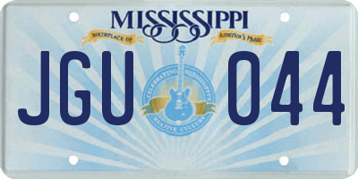 MS license plate JGU044