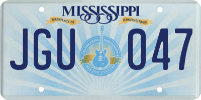 MS license plate JGU047