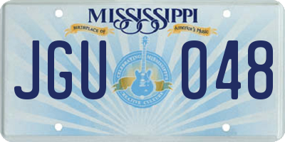 MS license plate JGU048