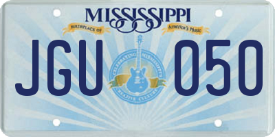 MS license plate JGU050