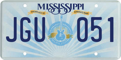 MS license plate JGU051